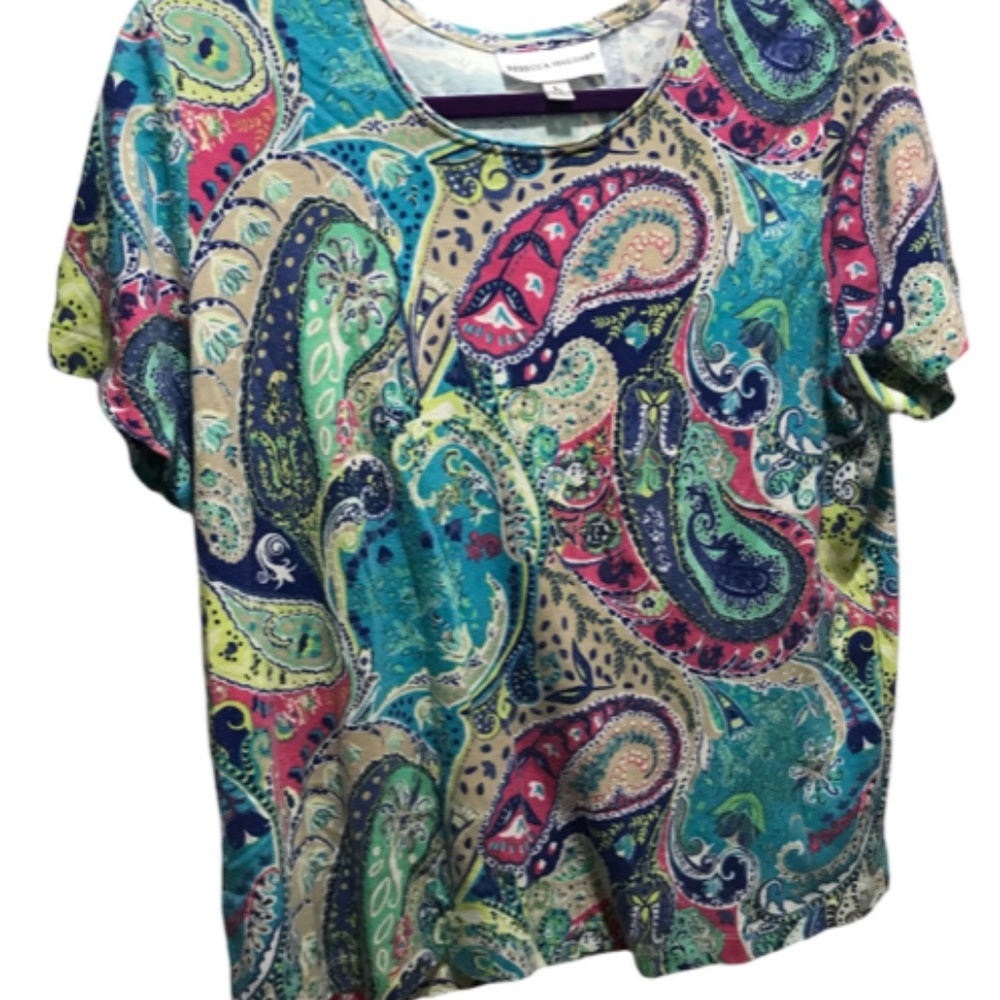Rebecca Malone Paisley Top - Size: Large